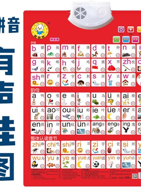 海报画小孩学字墙贴挂图英语字母挂图宝宝学数字图挂图有声人物