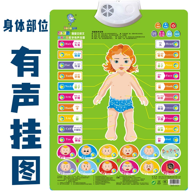 早教贴纸 墙贴小学生小孩学字识字1-3岁数字乘法表称呼挂图字母表