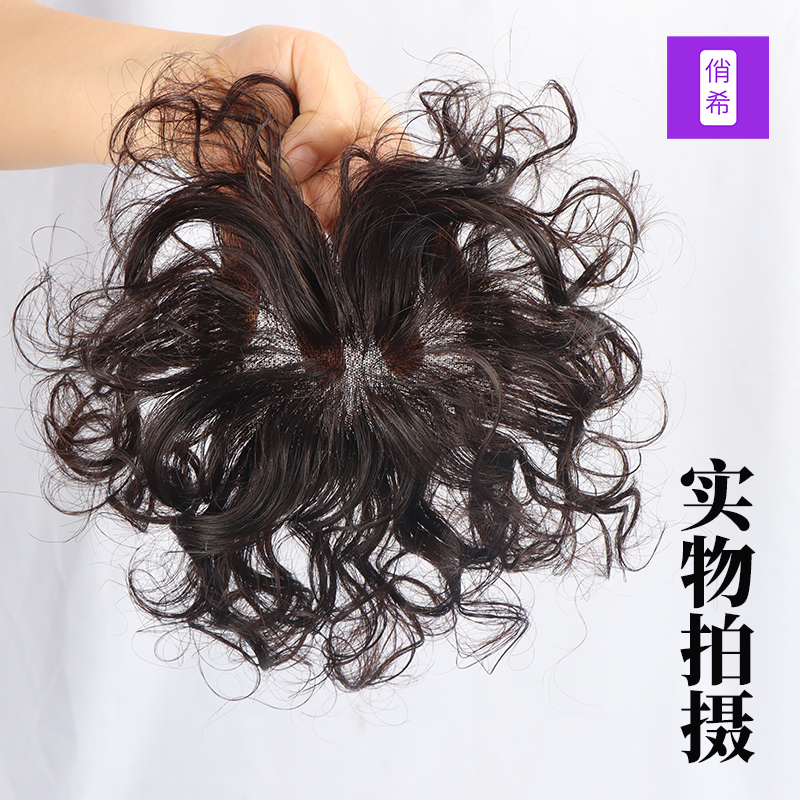 手工钩织真发头顶卷发持久烫卷发