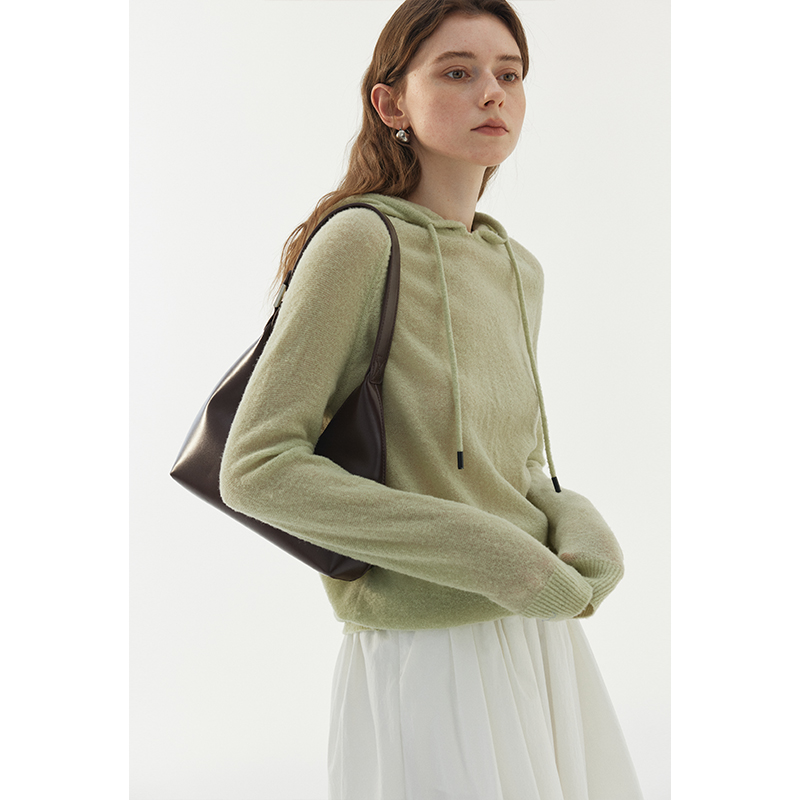 康宝莱细针羊毛针织连帽卫衣薄款