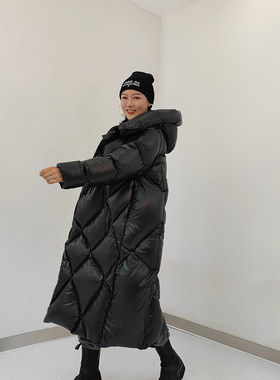 横店月娥加长加厚羽绒服可定制