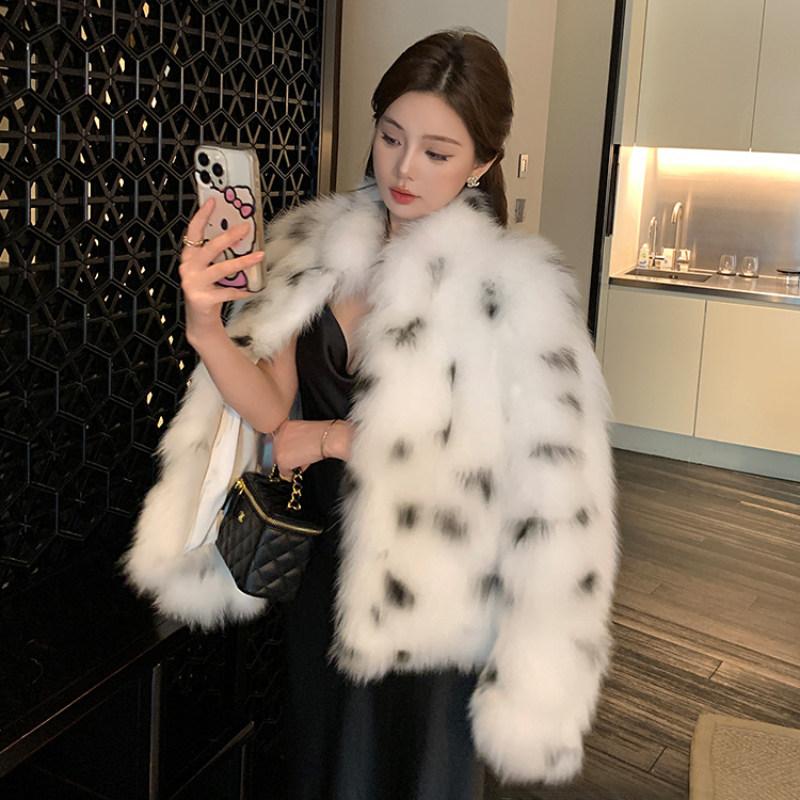 冬季新款加厚保暖皮草外套女