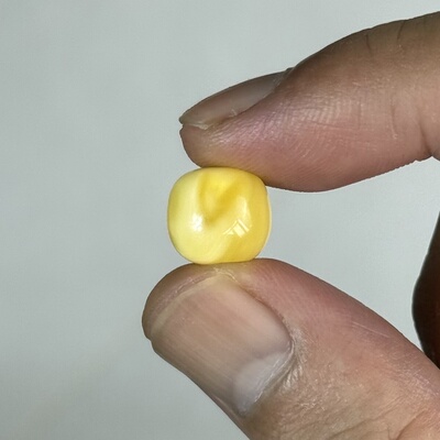 金瓷白特金溶洞，飘瓷白波蜜蜡老型单珠10.5*9.9高庄全品无暇