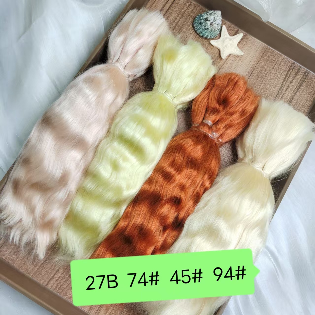 马海毛发排制作bjd娃娃棉花娃娃假发料3分马海毛发OB娃娃BJD娃娃