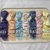 马海毛发排制作bjd娃娃棉花娃娃假发料3分马海毛发OB娃娃BJD娃娃