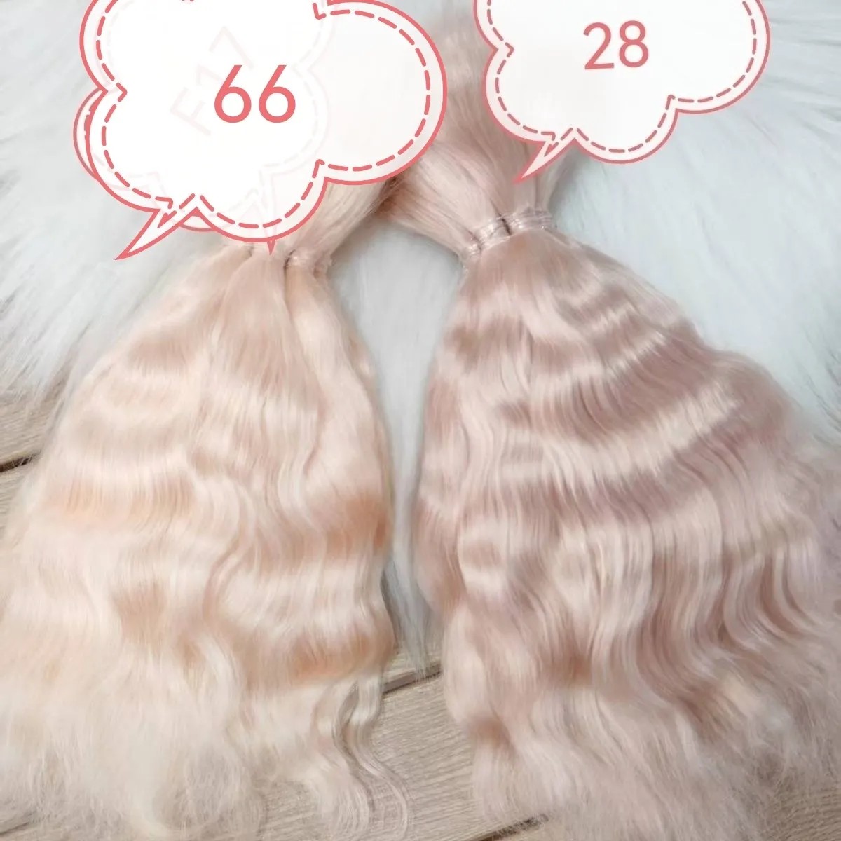 马海毛发排制作bjd娃娃棉花娃娃假发料3分马海毛发OB娃娃BJD娃娃