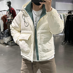 2023新款重磅撞色羽绒服防泼水防风户外保暖冬季男女加厚保暖外穿