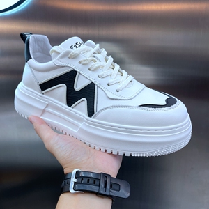 男鞋2023春夏季新款撞色厚底运动鞋男士休闲鞋透气老爹鞋潮板鞋子