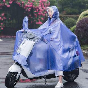 雨衣自行车单人男女成人电动车骑行透明防水学生单车雨披电瓶车摩