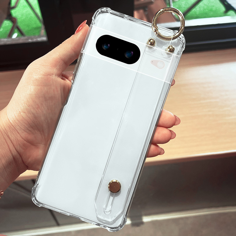 适用谷歌pixel8pro手机壳透明腕带支架气囊Google Pixel8保护套高级感谷歌8/8PRO高级感6/7pro/A外壳简约