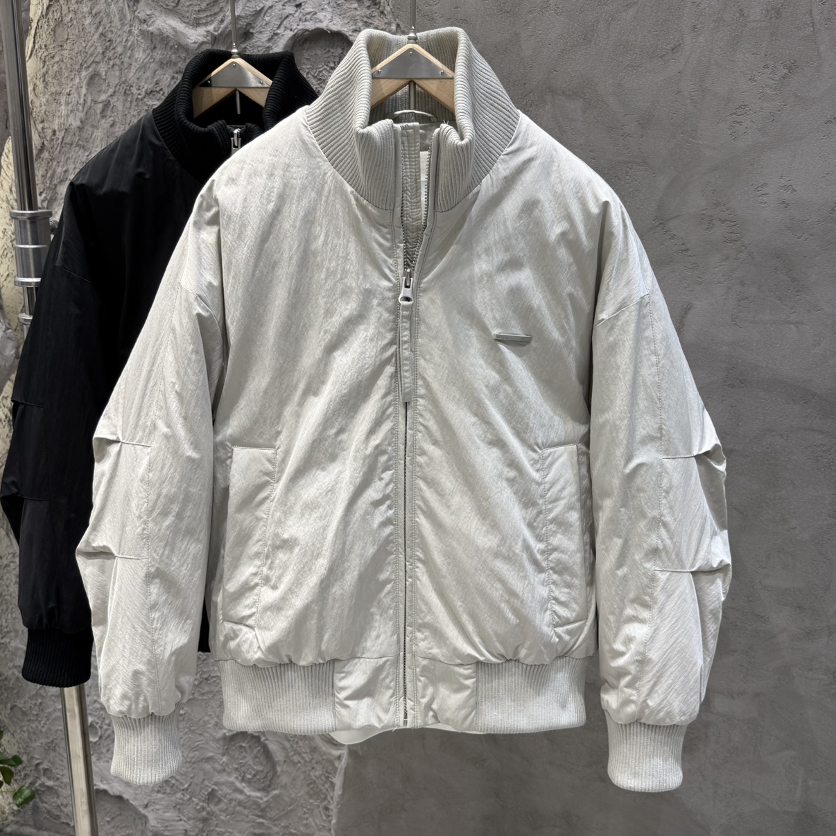 90白鸭绒棒球服羽绒服男士工装外套冬季新款青年简约休闲百搭保暖