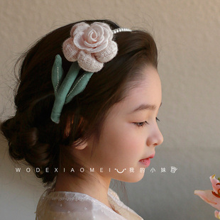 韩国儿童发箍女甜美可爱气质花朵珍珠发卡发饰小女孩公主头箍头饰