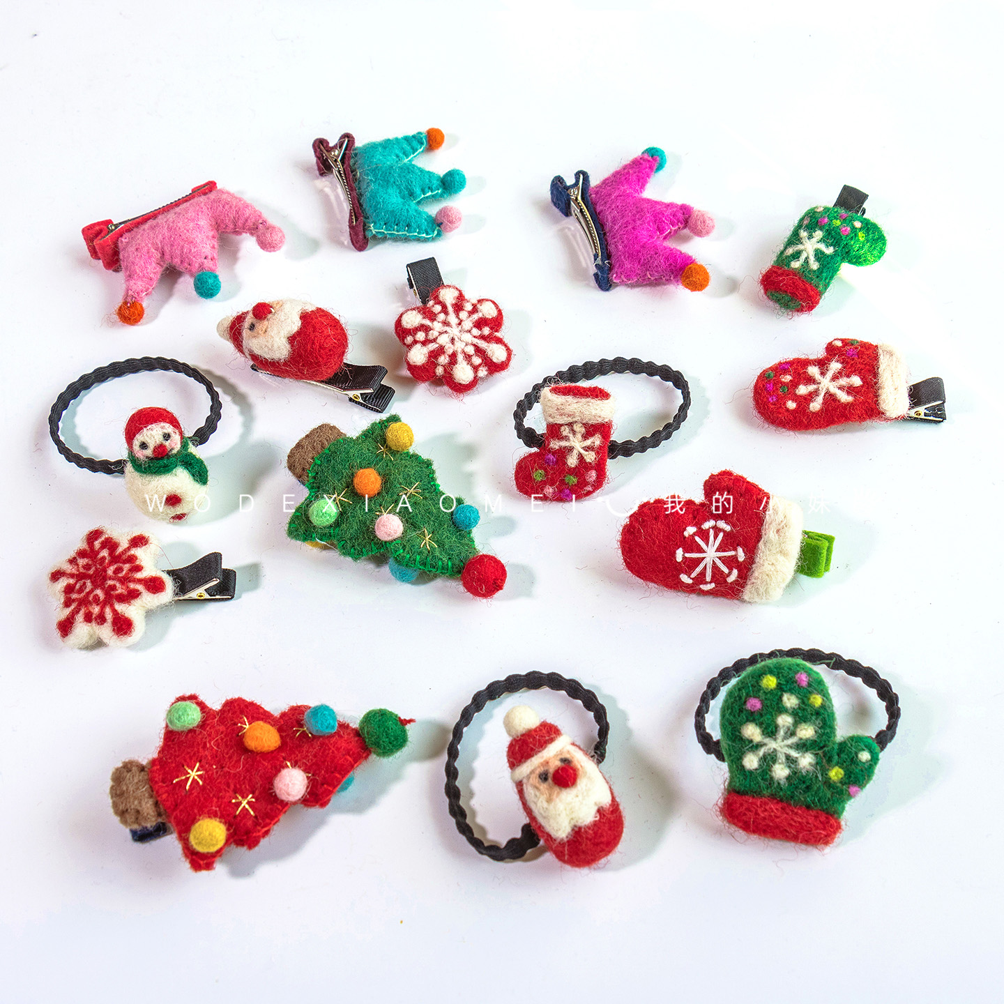 卡通女孩圣诞树袜子手套雪人发饰