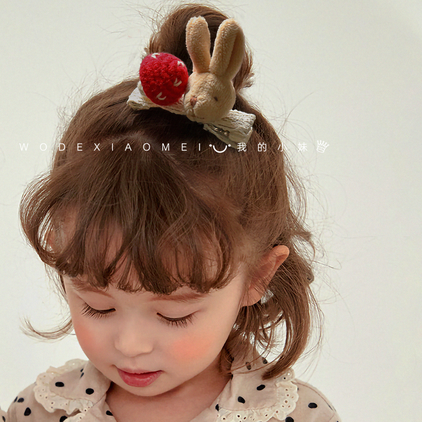 炒鸡萌萌哒儿童卡通小熊兔子发夹