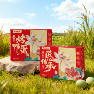 盐河故道王铁证的烤鸭蛋30枚礼盒装（荷花款）
