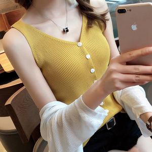 冰丝吊带背心女夏内搭2023新款ins针织开衫打底衫无袖T恤上衣外穿