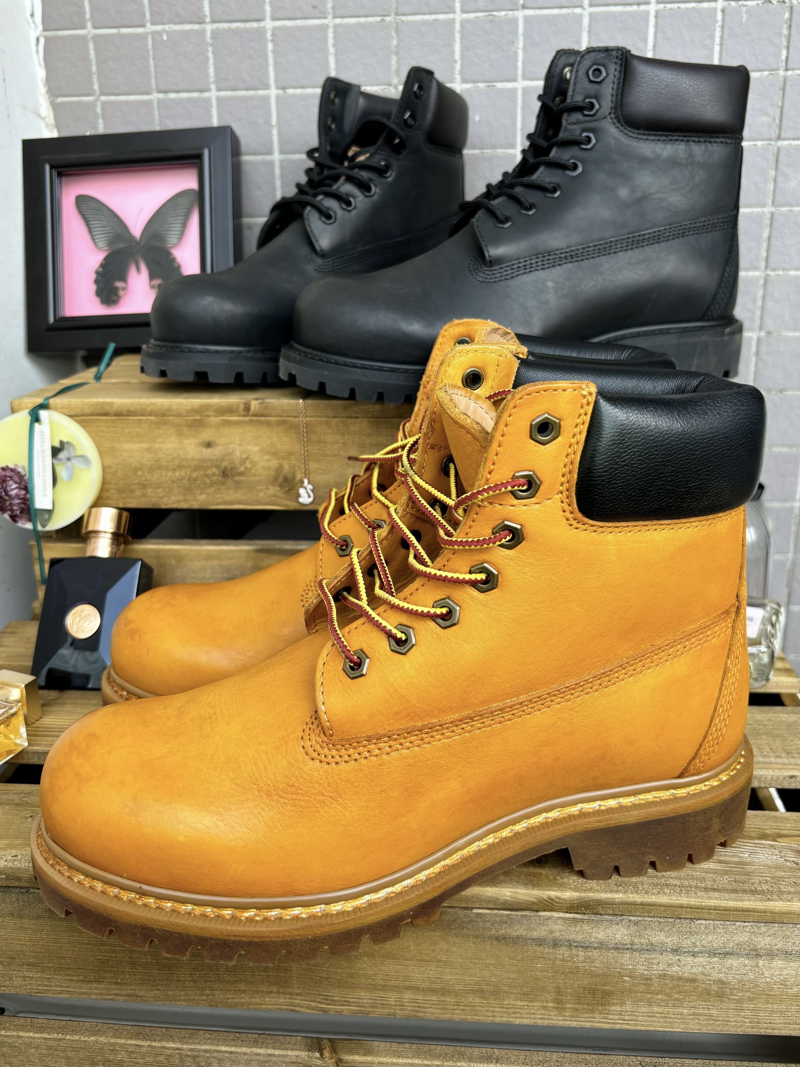 头层牦牛皮大黄靴厚软植鞣革马丁靴固特异工艺真皮复古工装户外靴