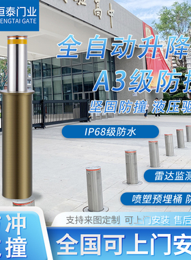 校园防冲撞升降柱学校幼儿园全自动升降柱校门口智能遥控升降地桩