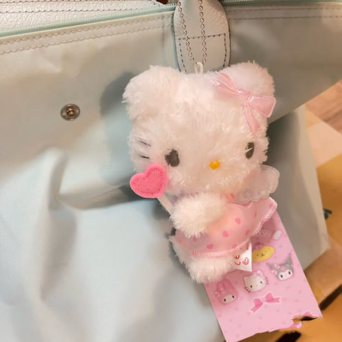 日本三丽鸥梦天使翅膀hellokitty挂件毛绒公仔哈喽女生包包书包kt