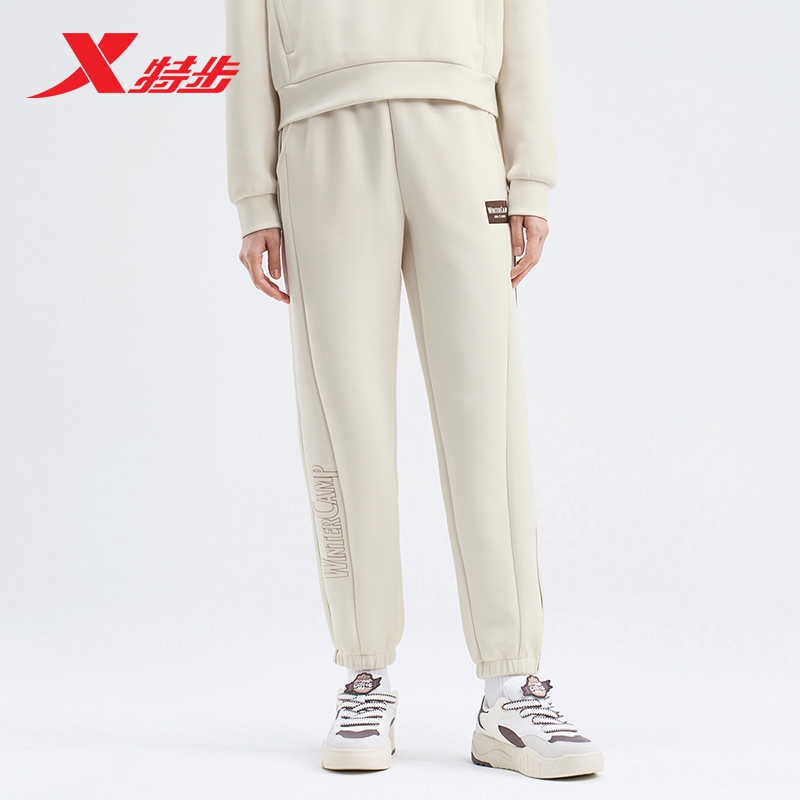 特步运动长裤女2025年新款冬时尚女裤针织裤子运动裤976428630276