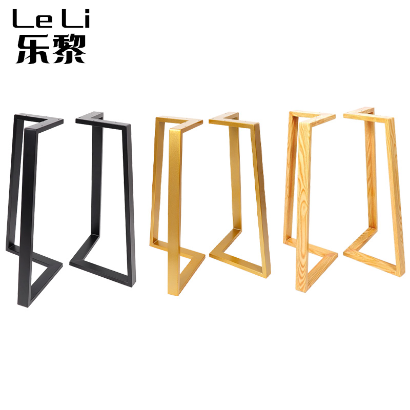 餐饮饭店桌子桌架金属脚架咖啡西餐厅桌脚简易铁艺书桌腿支架定制