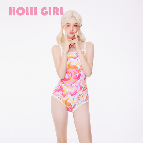 holii专业学生少女连体游泳衣