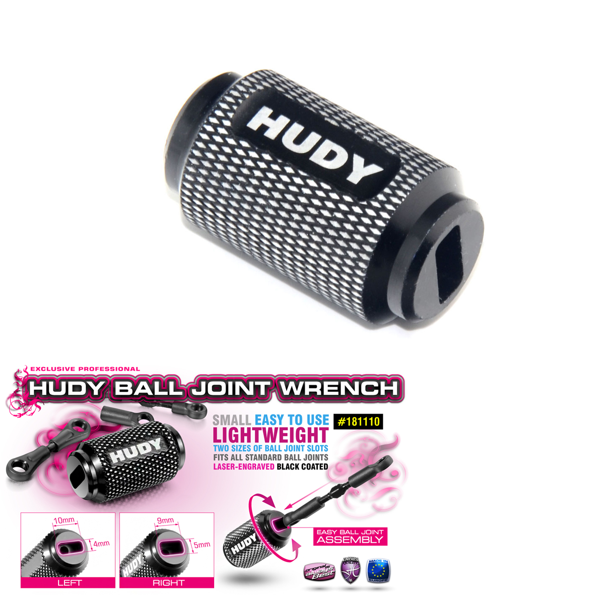 HUDY拉杆手拧工具球头胶 扳手装配拉杆181110 Ball Joint Wrench