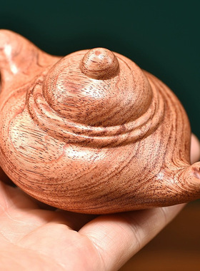花梨木雕刻把把壶手把件实木小茶壶装饰品打麻将把把胡随身把玩件