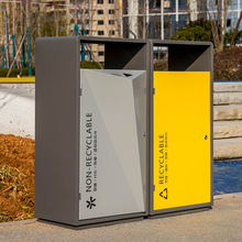 分类景区果皮箱 地产楼盘金属垃圾桶垃圾箱定制 户外不锈钢垃圾桶