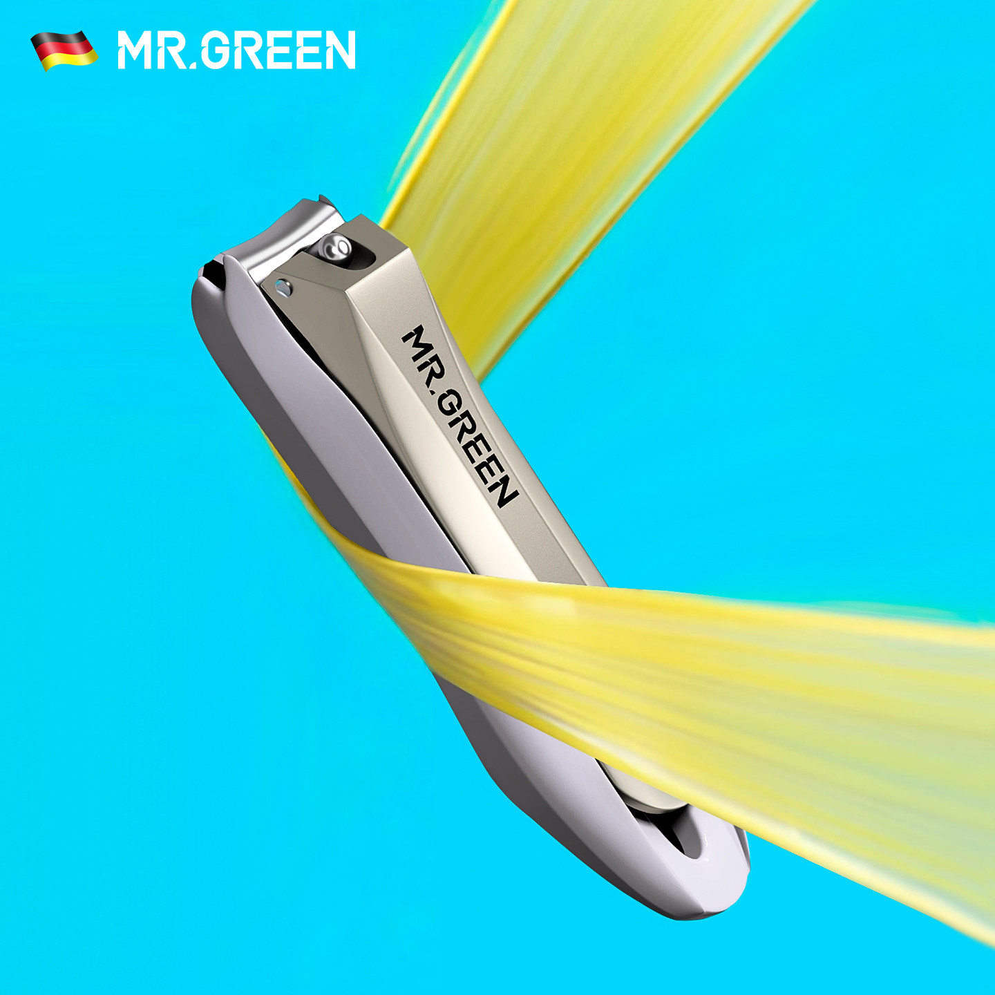 德国MR.GREEN防飞溅指甲刀钳便携式指甲剪单个家用尖斜口偏钥匙扣