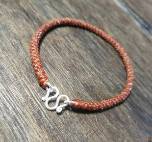 手工精编泰蜡绳项链手链饰品4mm粗款M扣基本款手绳