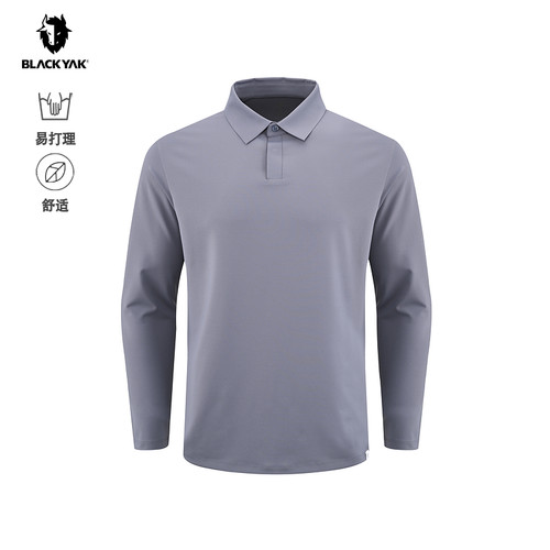 BLACKYAK/布来亚克2025秋新款男长袖上衣POLO衫商务T恤FYM437