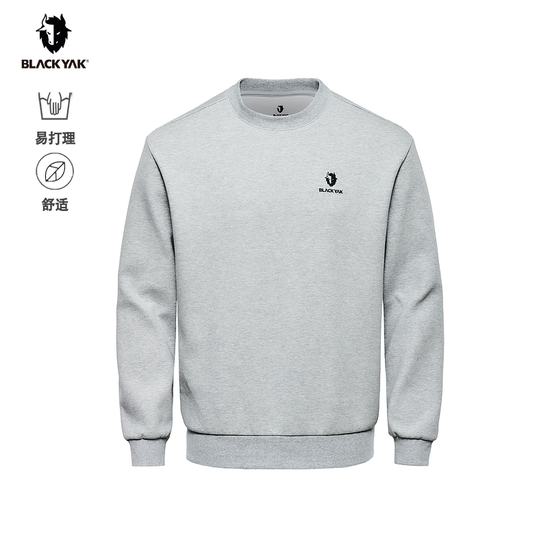 简约印花长袖T恤布来亚克