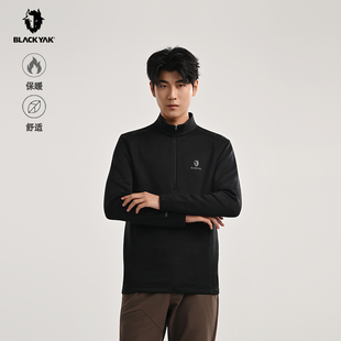 保暖拉绒长袖 男士 半拉T恤WYM427 布来亚克2025秋冬新款 BLACKYAK