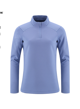 BLACKYAK/布来亚克2026春季新款保暖透气长袖半拉T恤女内搭SIW112