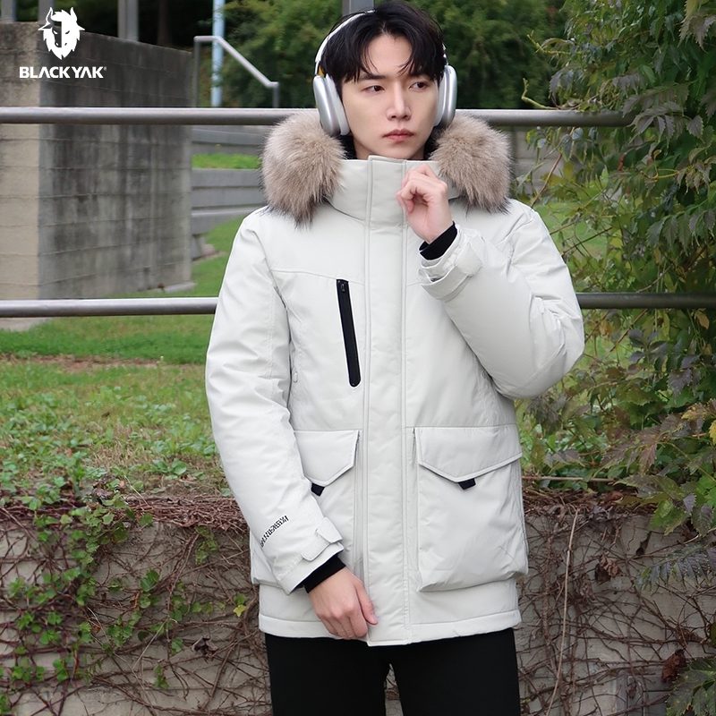BLACKYAK/布来亚克2025冬新款男厚款中长款鹅绒保暖羽绒服WYM691W