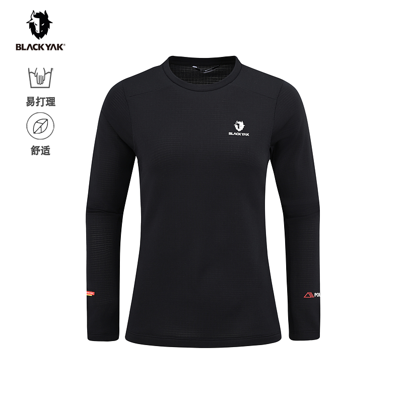 BLACKYAK/布来亚克2025春新款女户外DNS系列长袖圆领T恤SYW034