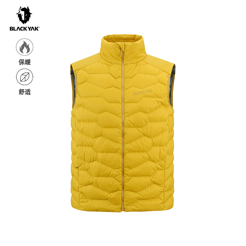 BLACKYAK/布来亚克2025冬新款男轻量鹅绒马甲WYM511蓬松度:767