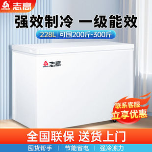 388家用商用大容量节能省电冷冻冷藏两用单门冷柜 志高冰柜228L