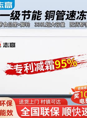 志高单门单温大容量冰柜家用节能冷柜雪糕电冰箱商用速冻冷冻柜