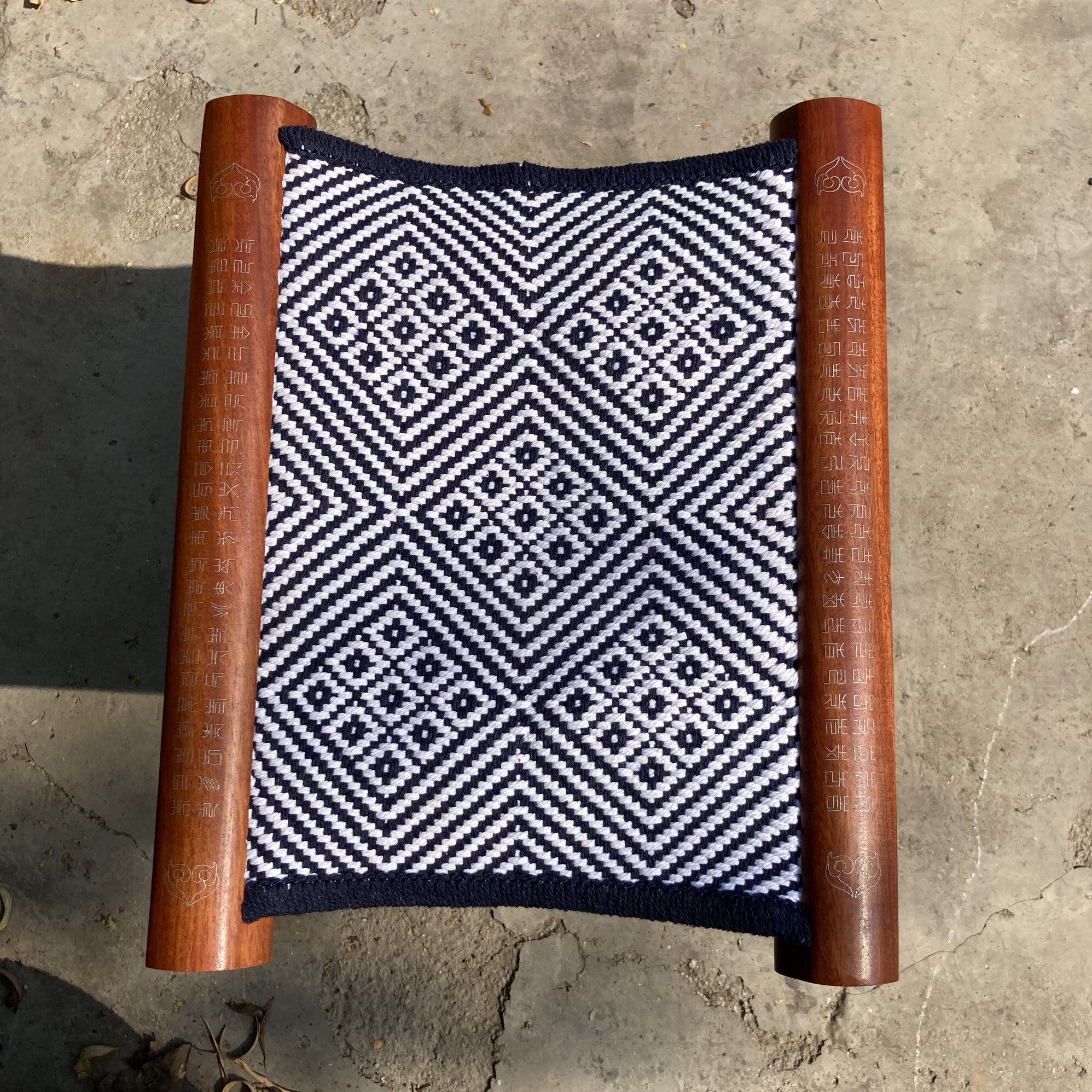 [送针线]加厚马扎替换布面实木折叠凳坐垫棉线编织绳红木撑凳配件