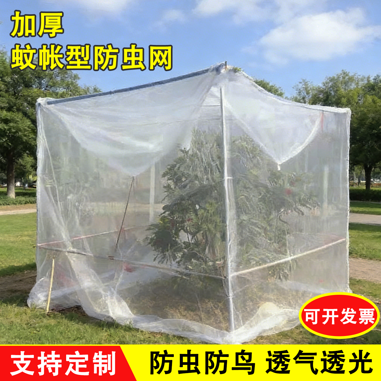 防虫网罩加厚樱桃杨梅蓝莓莲雾果树防鸟罩防蚊蝇网袋透光透气