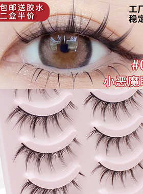 DINGSEN假睫毛5对小恶魔COS睫毛包邮送涂胶日常妆漫画眼自然睫毛