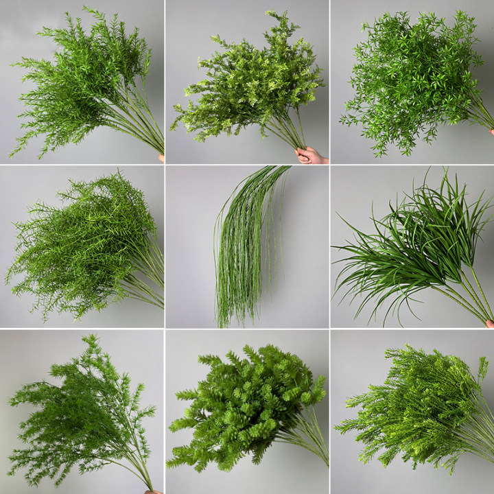 仿真绿植芦荀草龙须草背景花艺