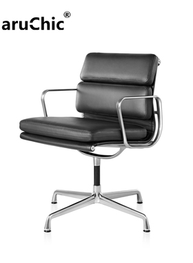 MaruChic办公设计师家具eames side chair伊姆斯软包会议洽谈椅