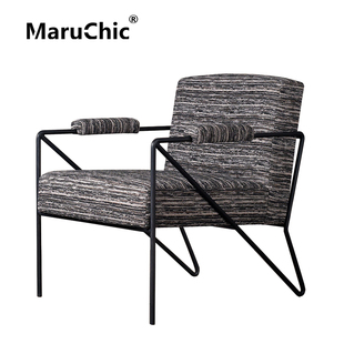 MaruChic创意设计师家具emmett settee北欧现代简约铁艺双人沙发