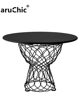 MaruChic创意设计师家具re-trouvé round table现代简约钢丝餐桌