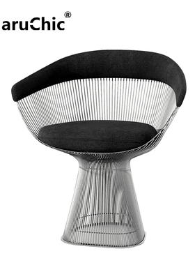 MaruChic创意设计师家具platner dining chair普拉特纳金属餐椅