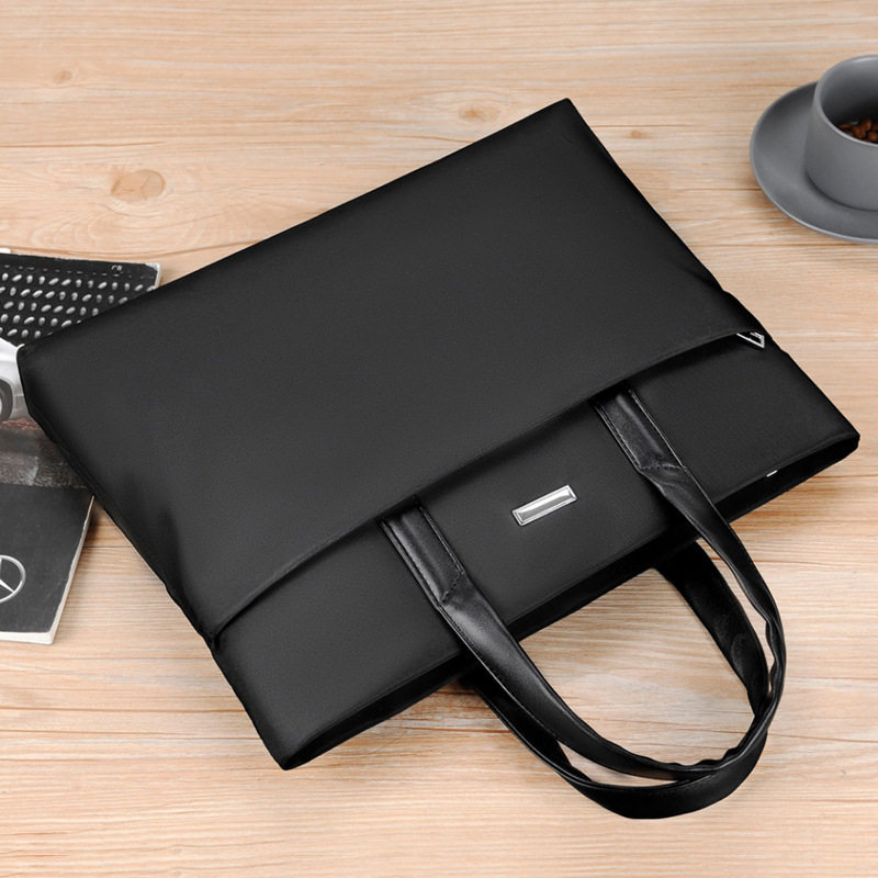 仅亏一天真皮男士手提包商务公文包牛津布休闲电脑包业务文件包大