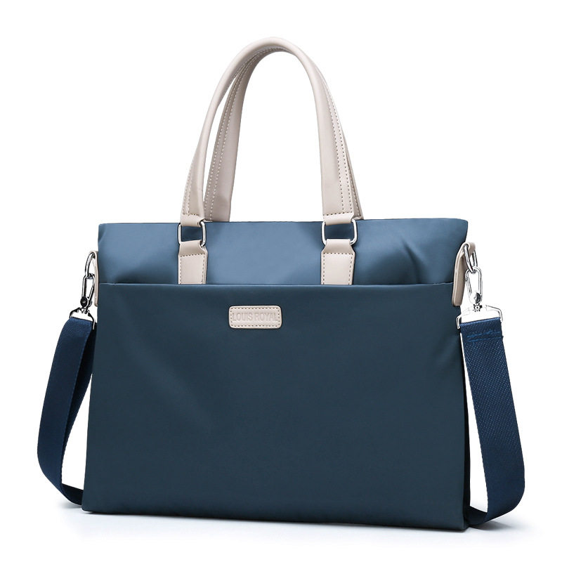 仅亏一天真皮新款男包手提包牛津布商务公文包单肩斜挎包横款文件